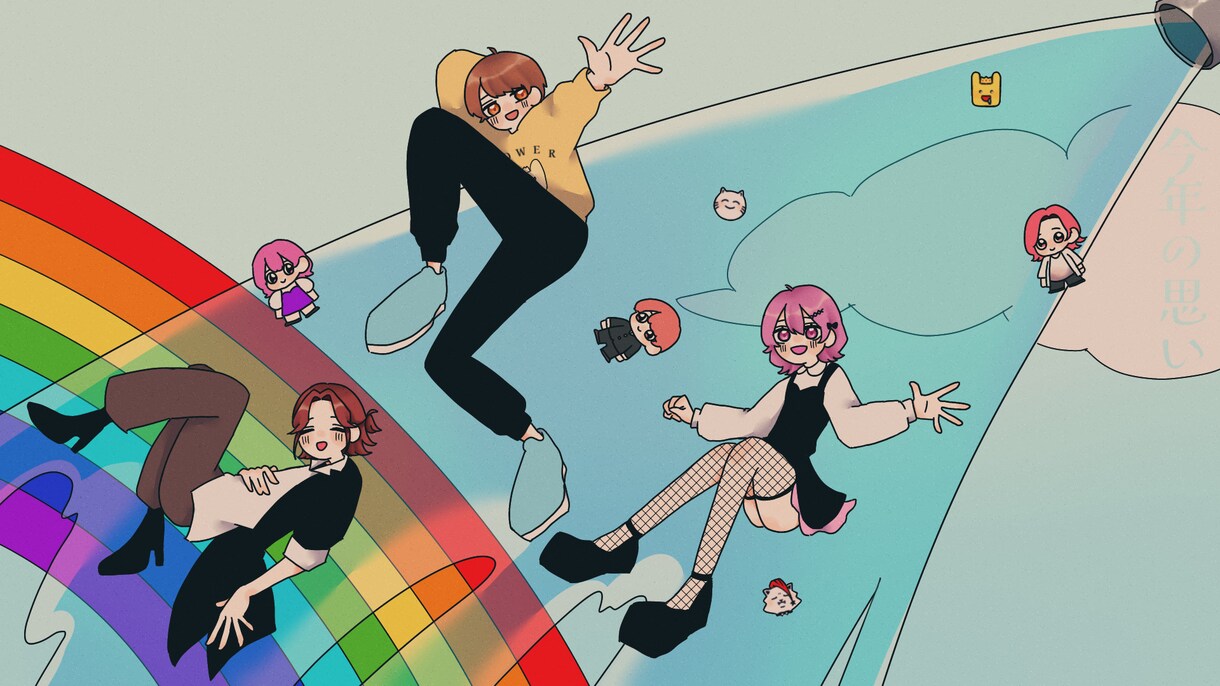 レトロでシティポップ風の絵を描きます 印象に残るイラストを描かせてください!! イメージ10