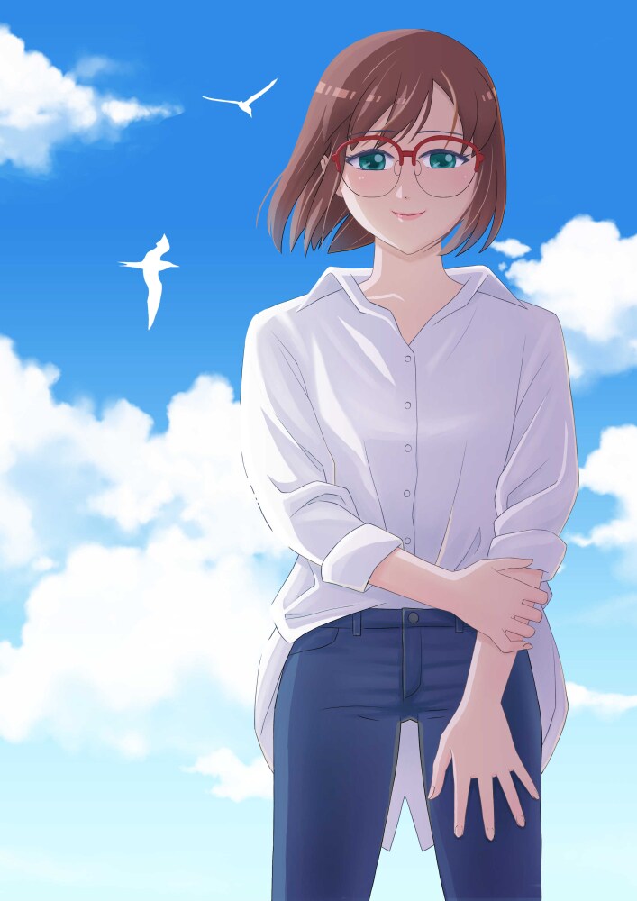 女の子のイラスト描きます シンプル、落ち着いた雰囲気をお求めの方 イメージ6