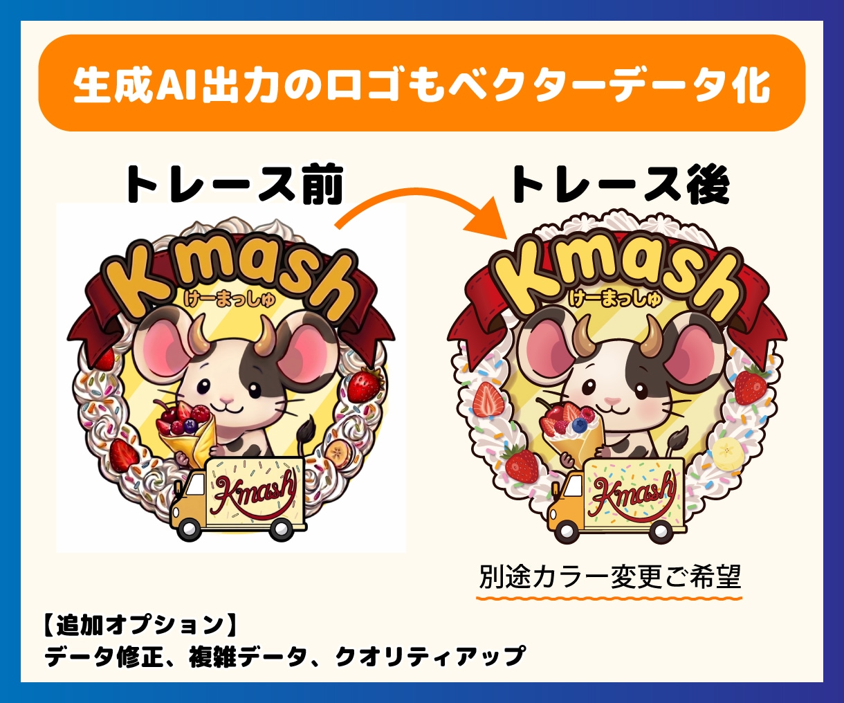 ロゴをトレースしてAIデータ化します スピードAI納品！ロゴのアウトラインデータをお作りします。 イメージ5