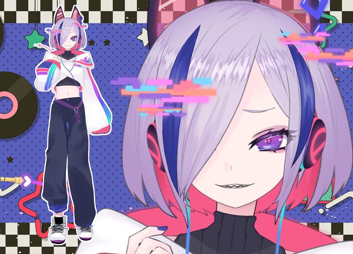 Vtuber用キャラクターを制作します 色ラフ修正無制限、全工程制作！ イメージ5
