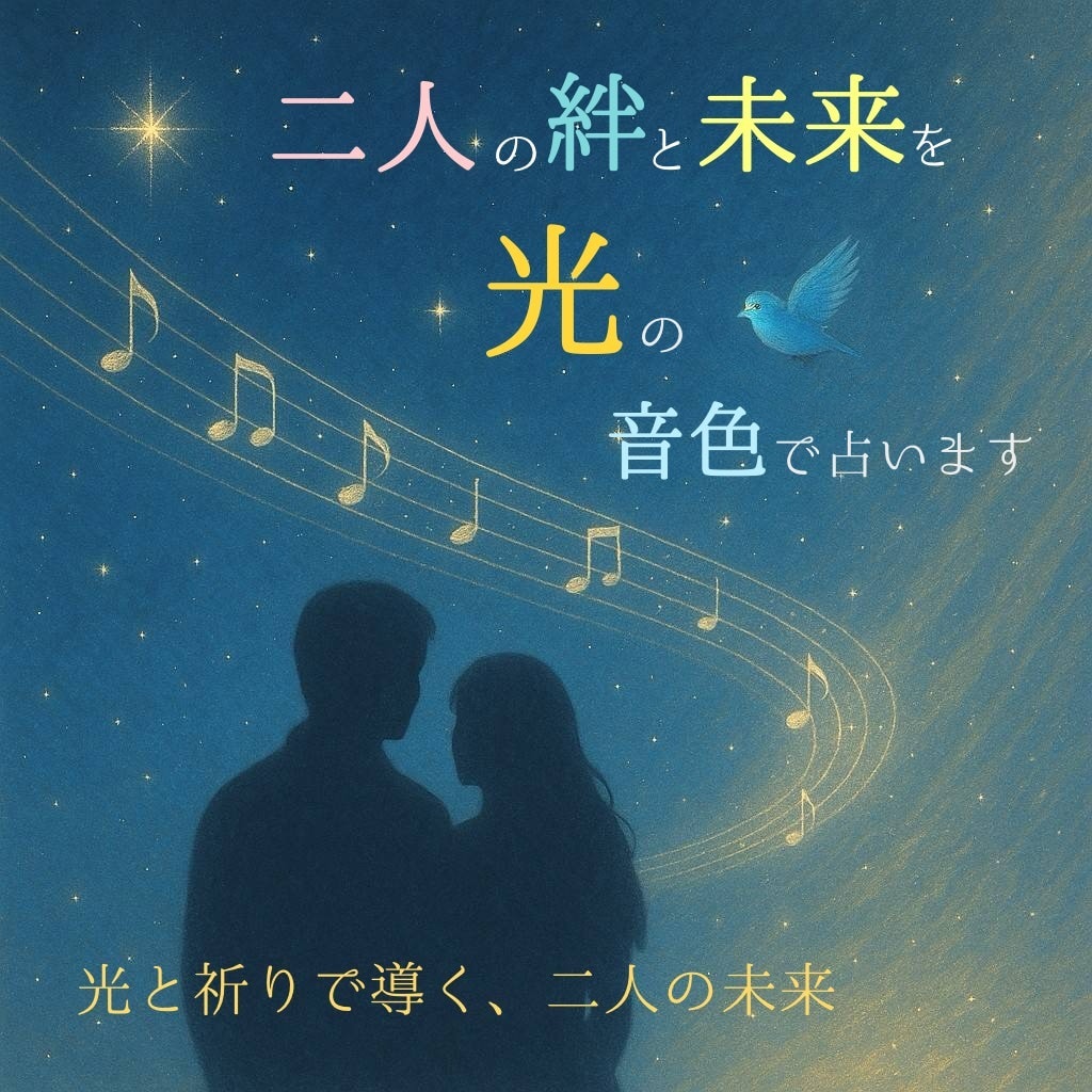 二人の絆と未来を光の音色で優しく占います ♡二人をつなぐ祈りと光で未来を照らす＊ことの葉占い イメージ1