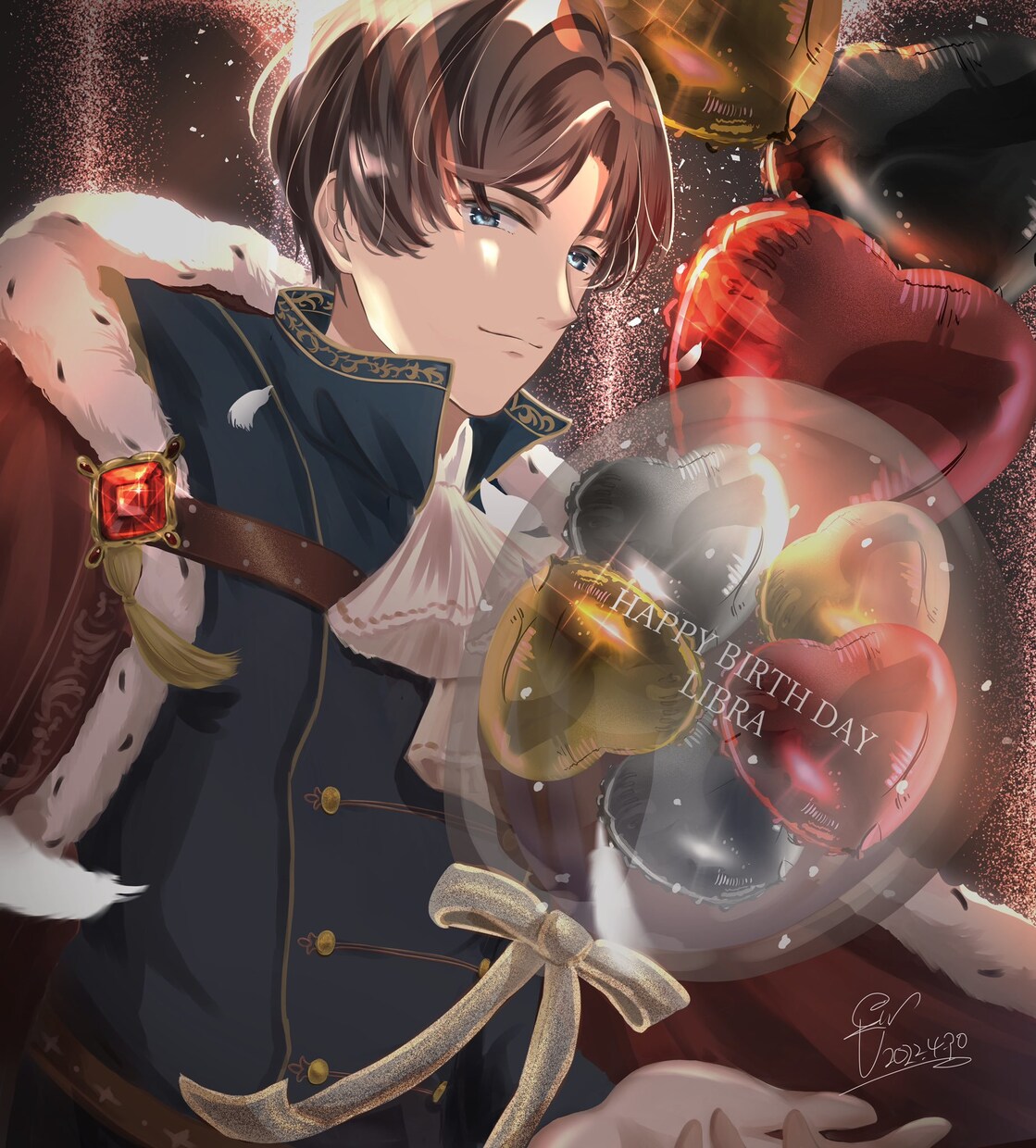 配信サムネ簡易背景ありの彩度の高いイラスト描きます 知名度上げ期間のため大幅にお値下げ中です！ イメージ2