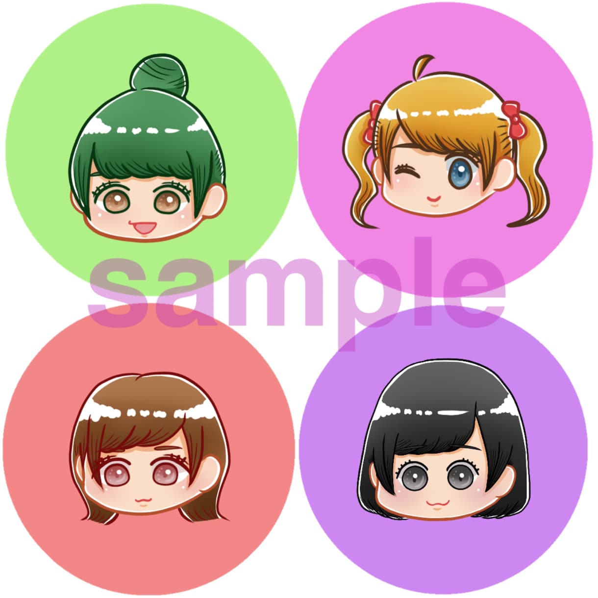 SNSで使えるアイコンつくります あなただけのゆるかわポップな似顔絵をアイコンにしませんか？ イメージ4