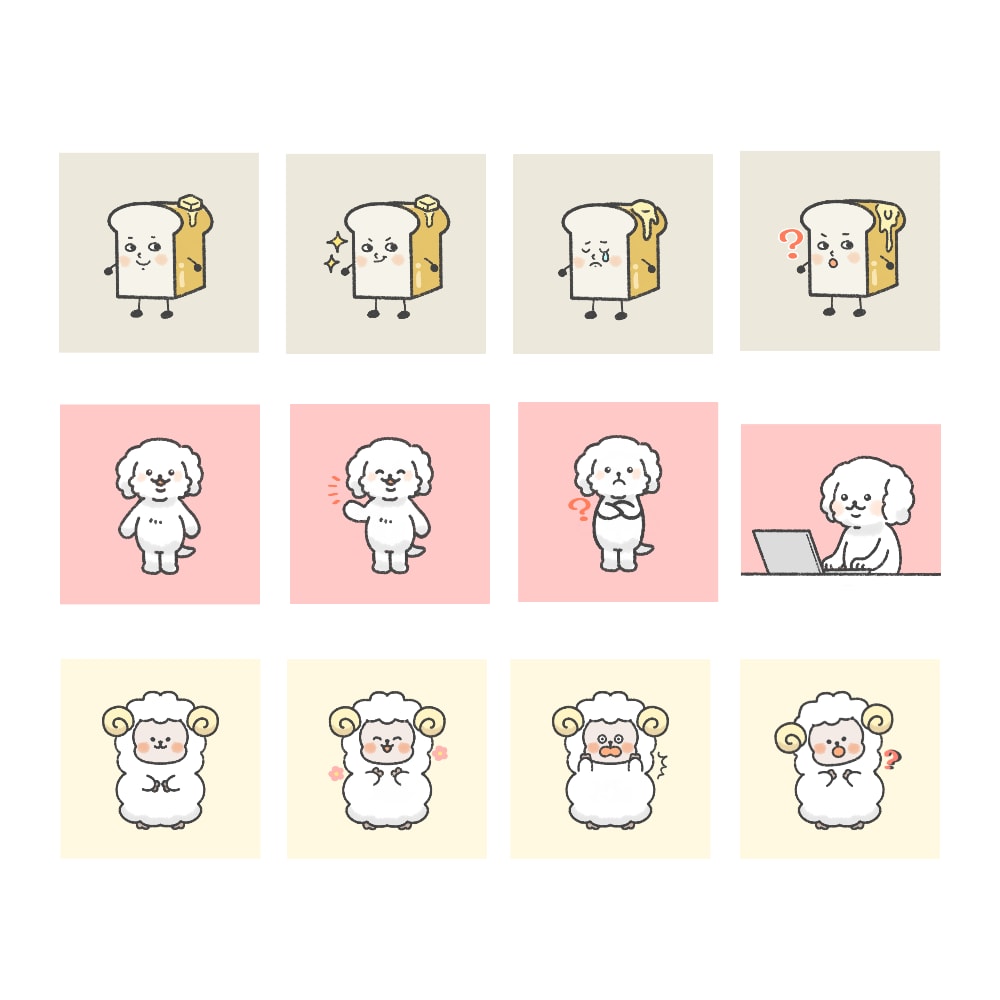 商用可！ゆるっと目を引く個性的なキャラを作成します 【ゆるかわ、きもかわ、お好みに合わせてお作りいたします♪】 イメージ7