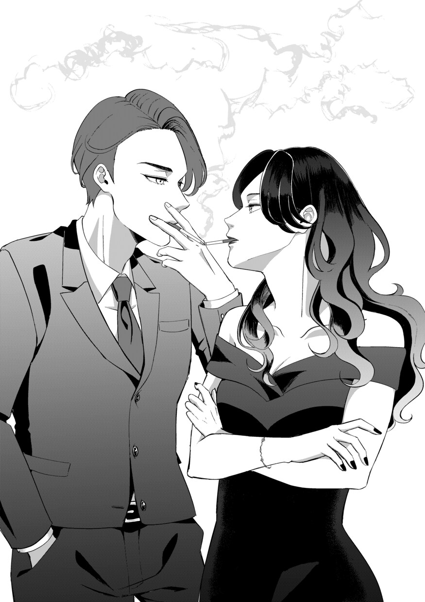 主に男の子をモノクロで描きます 10代～20代を対象にカッコイイ系のイラストを描きます イメージ3