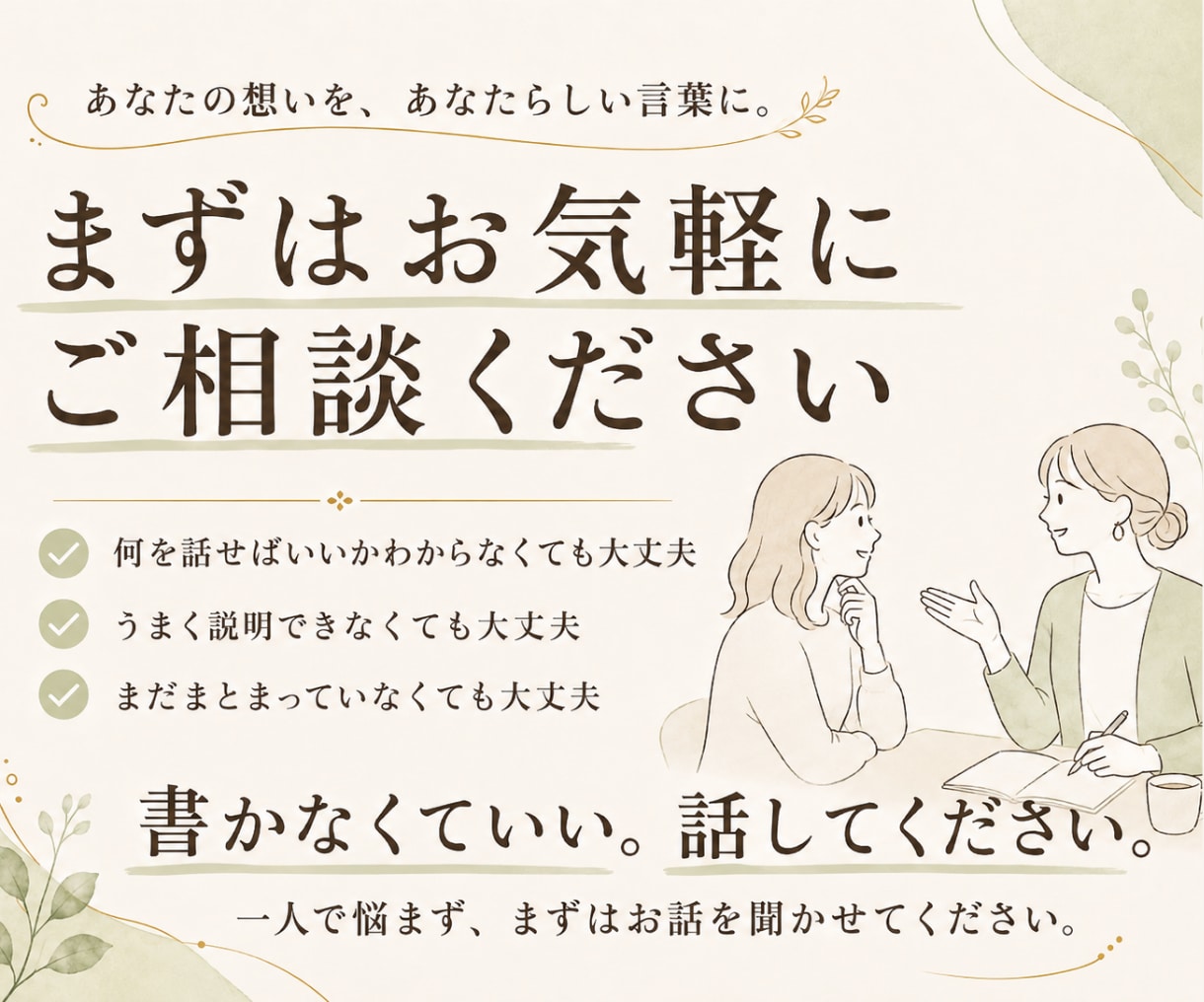 想いを話すだけ！あなたらしい紹介文を作ります 書かなくていい。話してください。あなたらしい言葉に整えます イメージ10