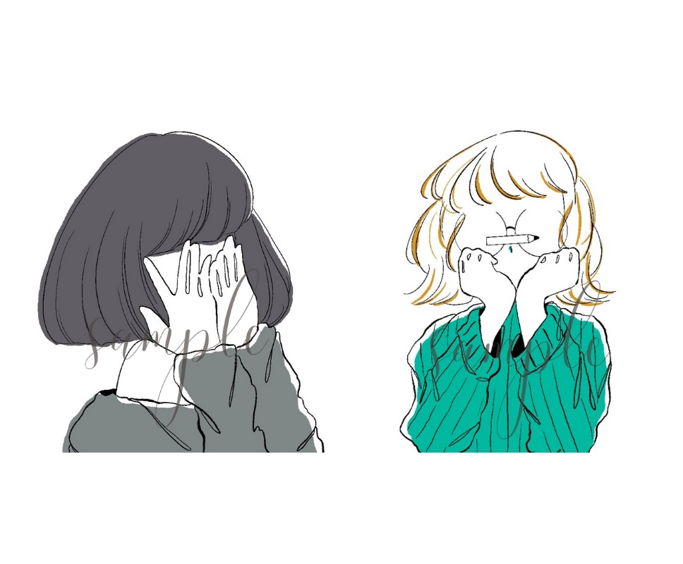 大人可愛い♡おしゃれなシンプル線画アイコン描きます 男性にもおすすめ◎｜ウェディング｜韓国風ナチュラルイラスト イメージ2