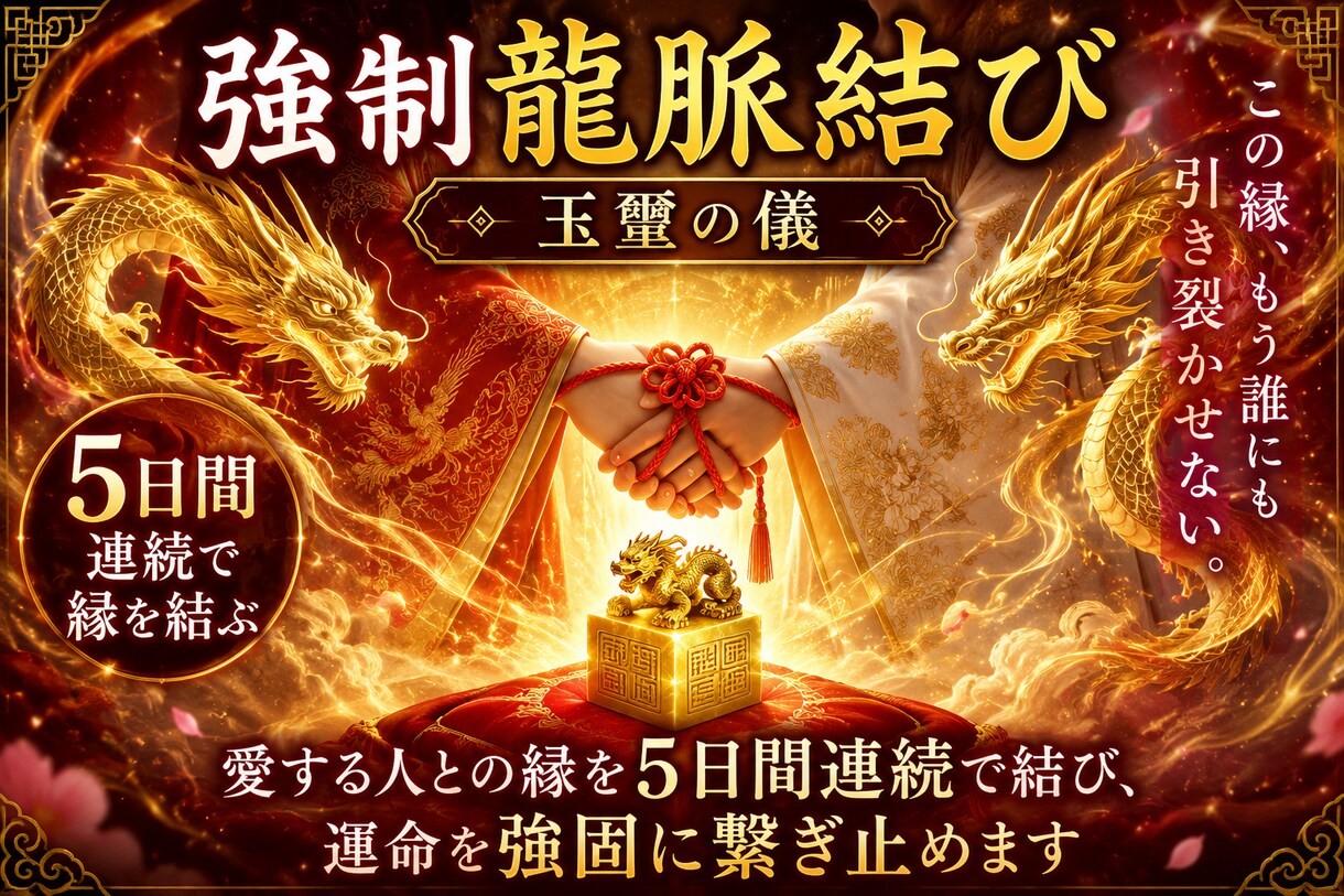 愛する人との縁を5日間連続で結びます 愛する人との運命を強固に繋ぎ止めます イメージ1