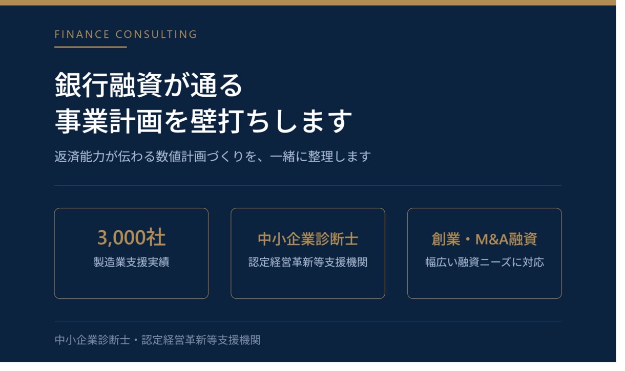 銀行融資が通る事業計画を壁打ちしますます 返済能力が伝わる数値計画づくりを一緒に整理します イメージ1