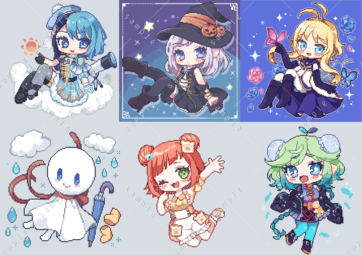 gif動画可能✦デフォルメ調ドット絵をお描きします 小物1点無料✦動画のワンポイントやグッズ作成などにどうぞ！ イメージ2