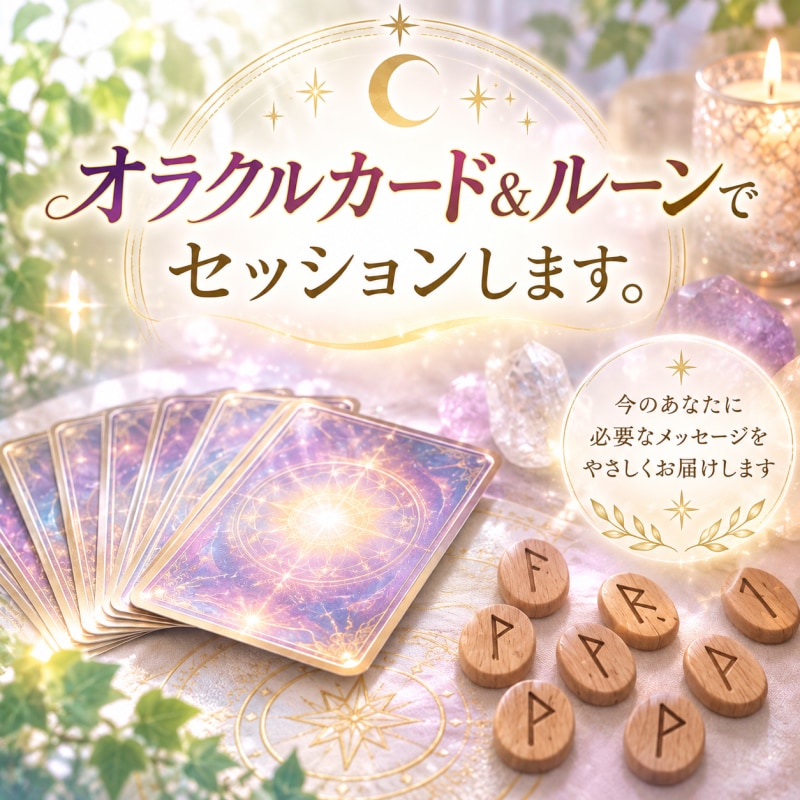 オラクル＆ルーンで読み解く！未来への選択を導きます あなたのお悩みや迷いに次に繋がるメッセージをお届けします。 イメージ1