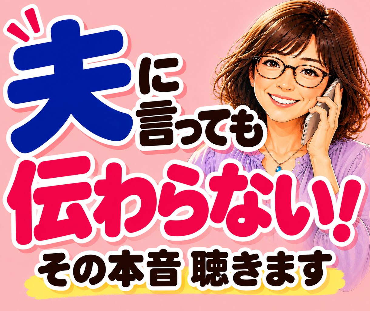 夫婦・パートナーの伝わらない愚痴やモヤモヤ聴きます 夫に言っても伝わらない！わかってほしいその本音をお聴きします イメージ1