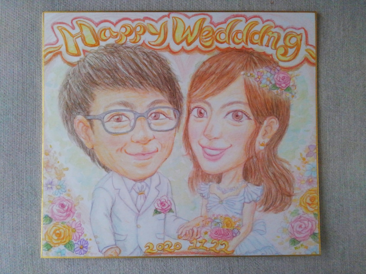 温もりタッチ♡似顔絵｜加賀友禅職人が描きます ご家族・ご友人や可愛いペットを一枚の着彩画に♪ イメージ2