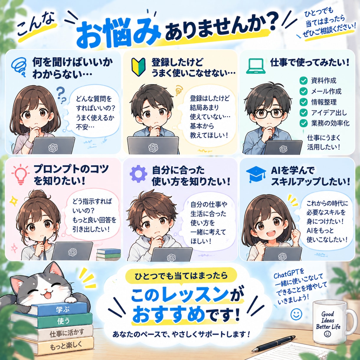 初心者向けChatGPTレッスンをします 教員経験を活かしてマンツーマンで優しく教えます イメージ2
