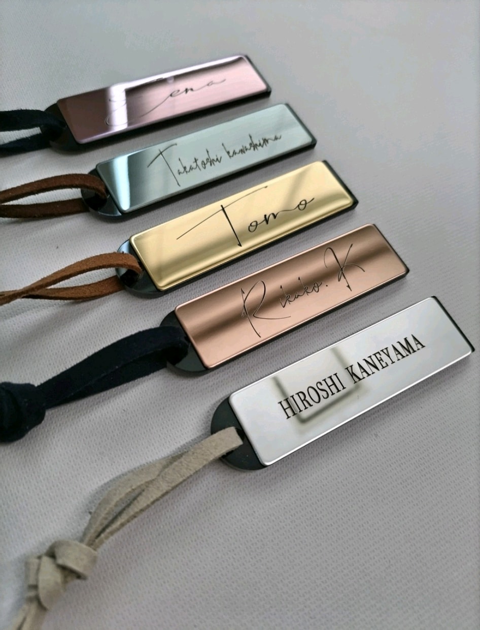 レーザーでおしゃれな名札・キーホルダーを作製します ご購入前に無料でサンプルデータ作成します。 イメージ2