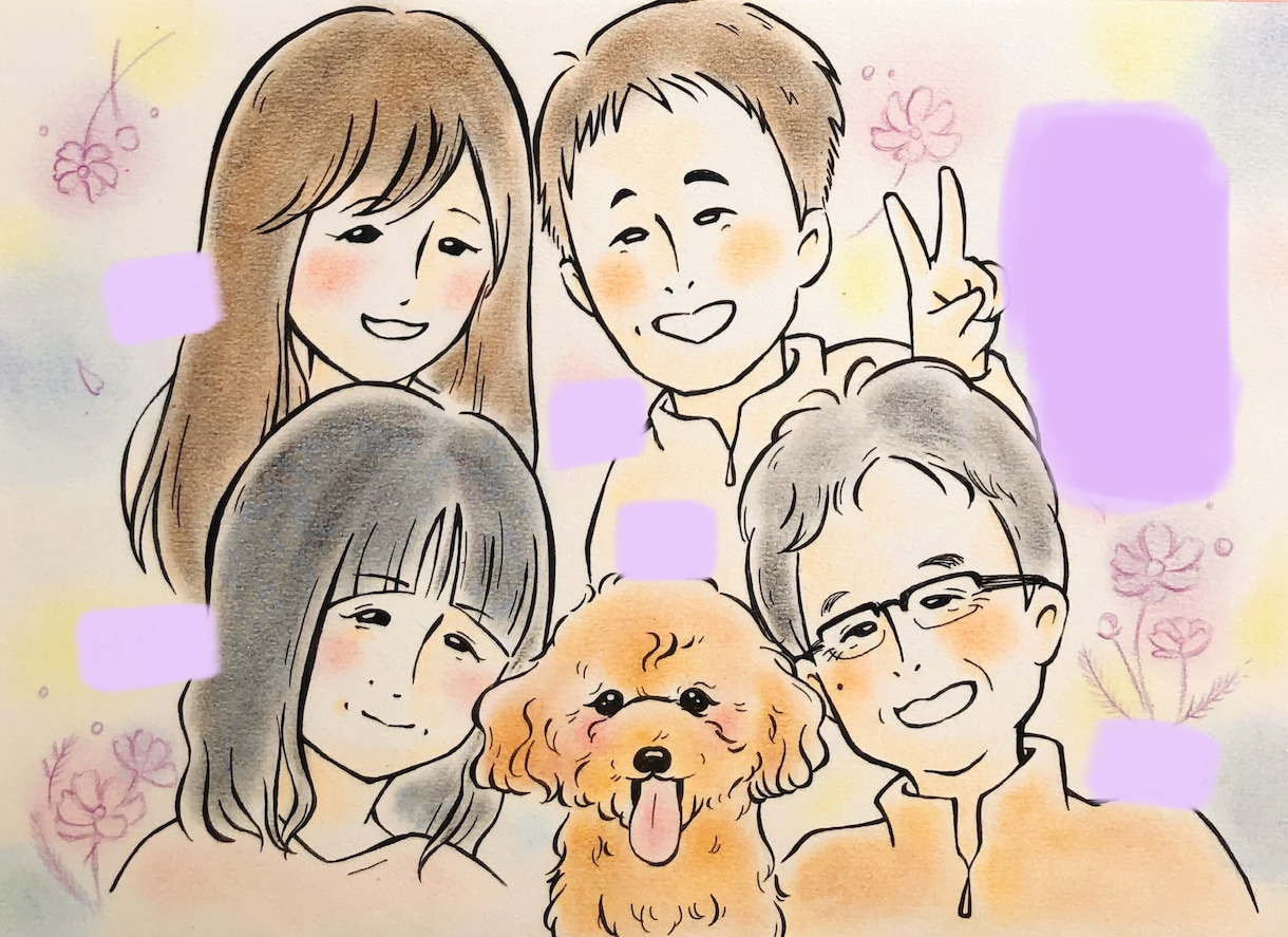 シンプルでほんわかあたたかい似顔絵描きます お祝いや贈り物、記念日、アイコン、ペット◎細かいご要望大歓迎 イメージ2