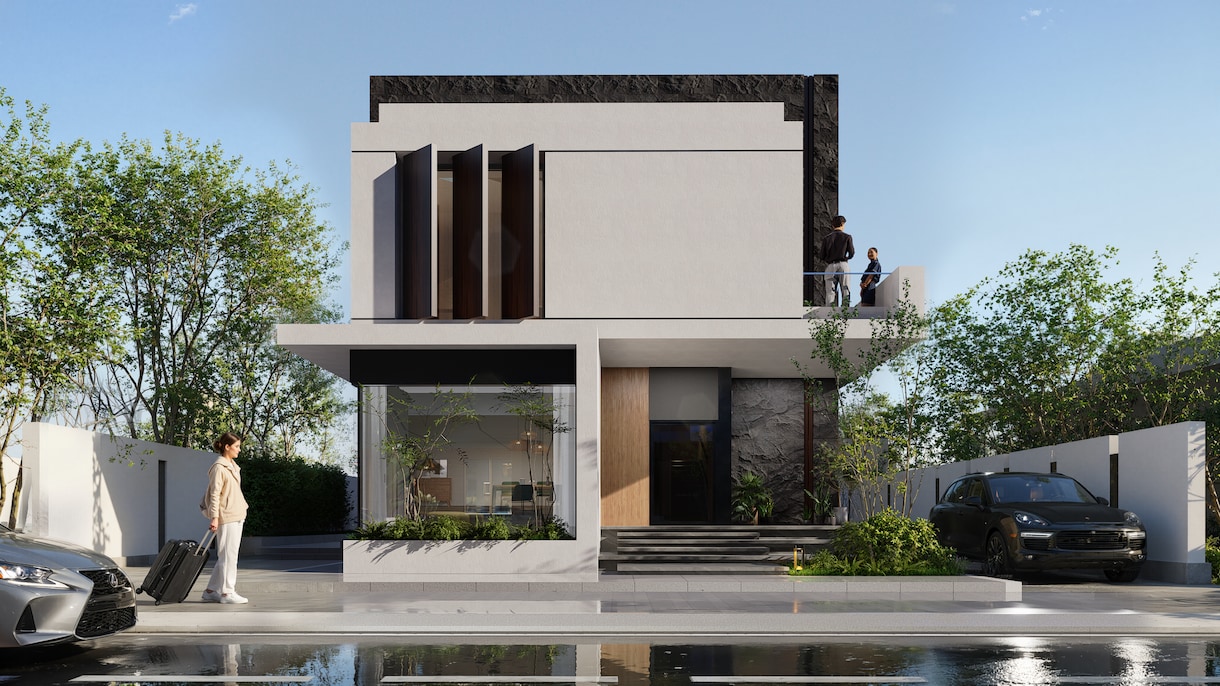 安くてリアルな一戸建て外観パースを制作します 建築の意図を伝える高品質な外観CGをお届け イメージ1