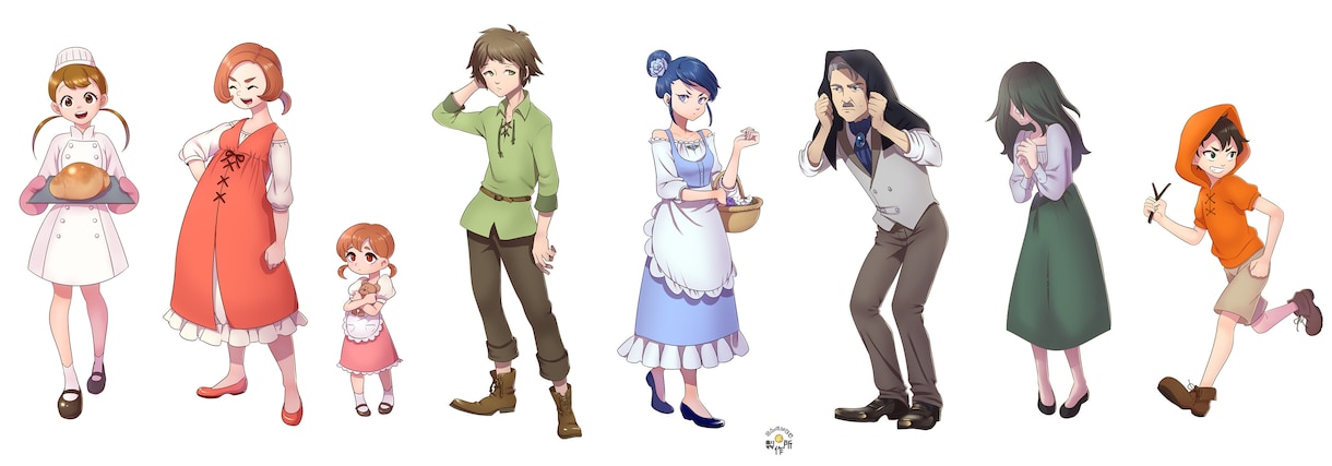 キャラクター立ち絵描きます ポップな色使い、おしゃれな衣装が得意です。 イメージ6