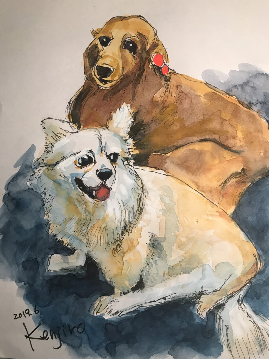 人物画、動物画を水彩画で描きます らしさ、可愛いさ、親しみ感がテーマです。 イメージ8