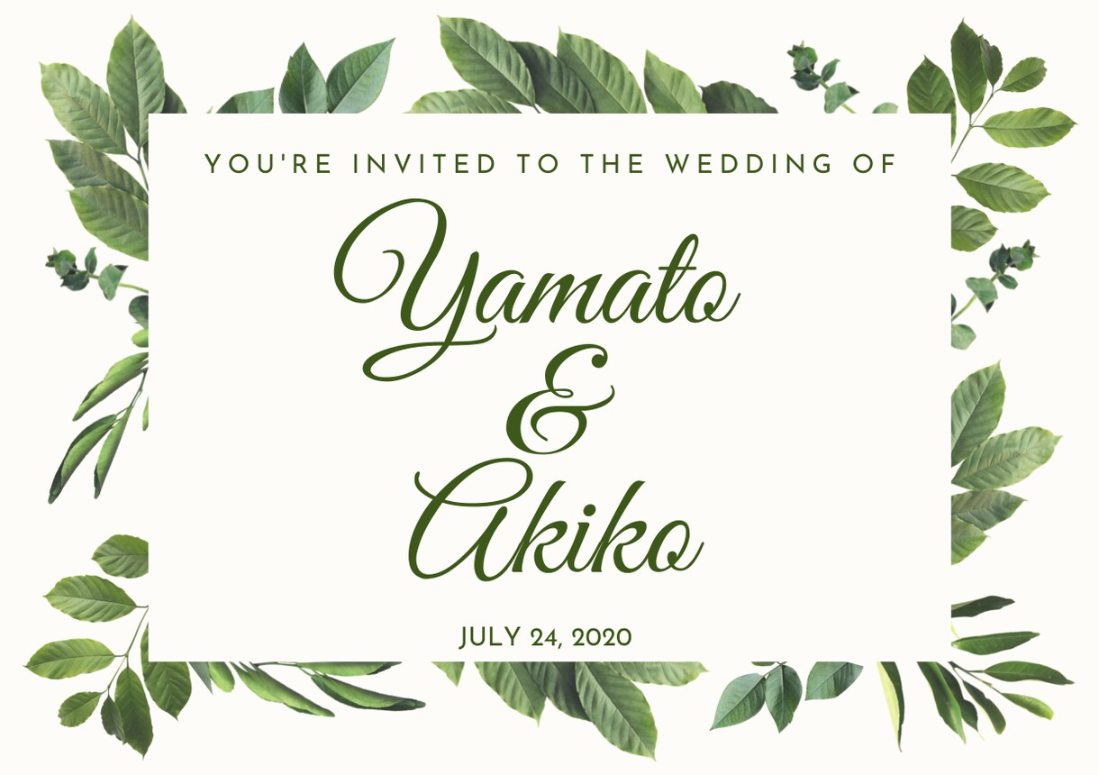 結婚式の招待状のデザインをします あなただけのオリジナルデザイン。素敵な結婚招待状を制作します イメージ8