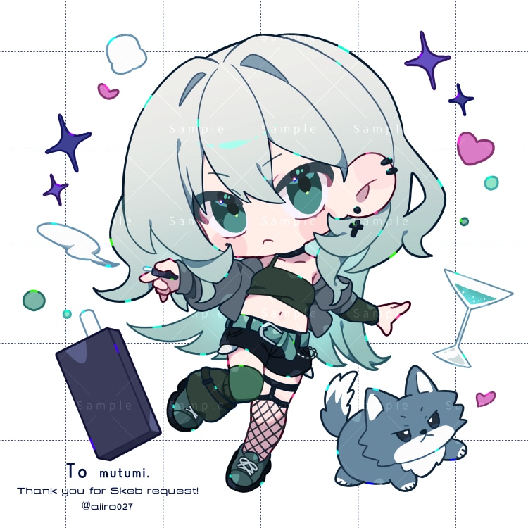 もちっとデフォルメイラスト描きます 商用利用料込、二次利用も1件まで可能！活動者様向き2頭身 イメージ1