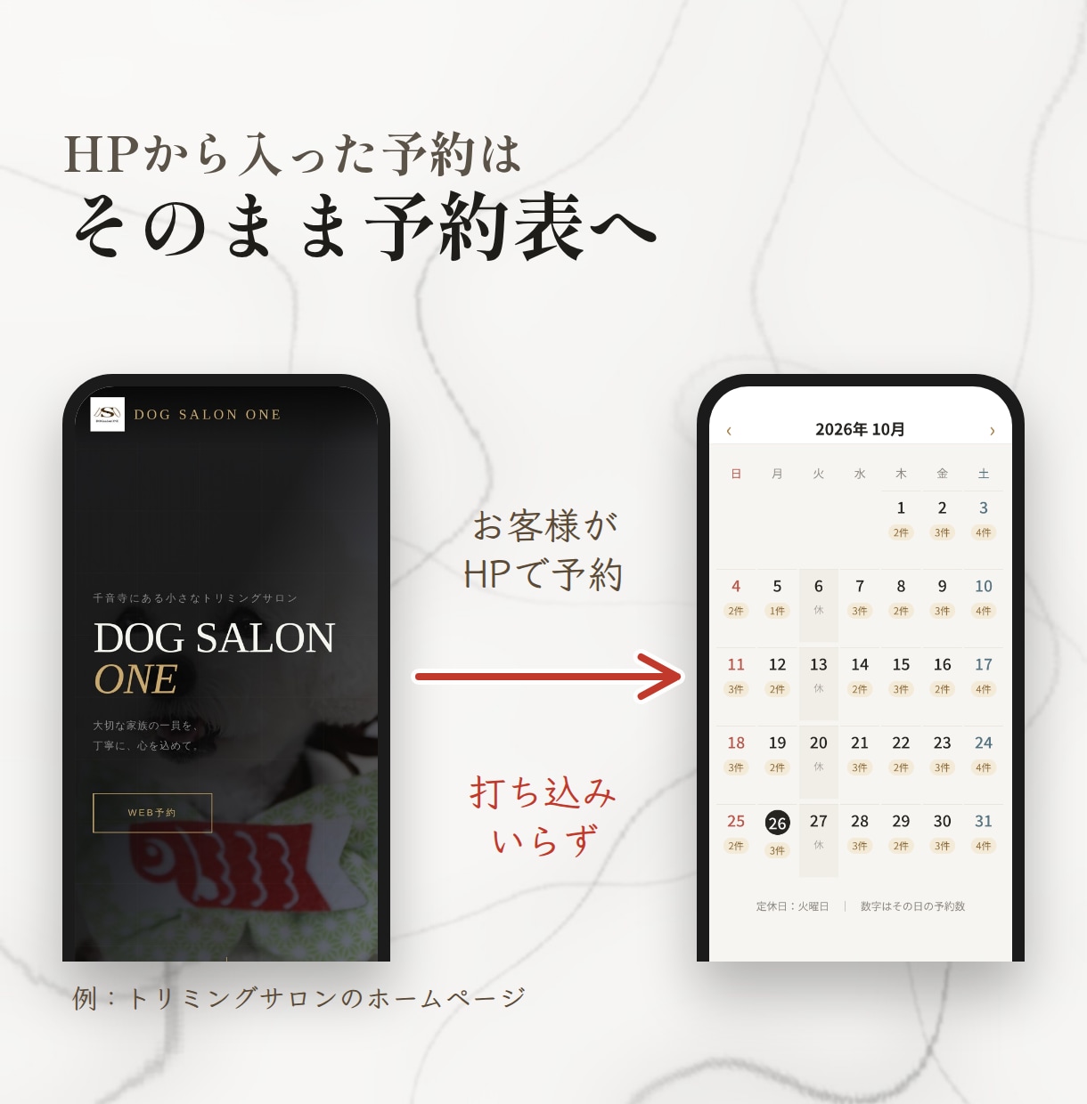 美容室・サロン・飲食店の予約システム作ります HPから24時間予約受付。個人カルテまで イメージ3