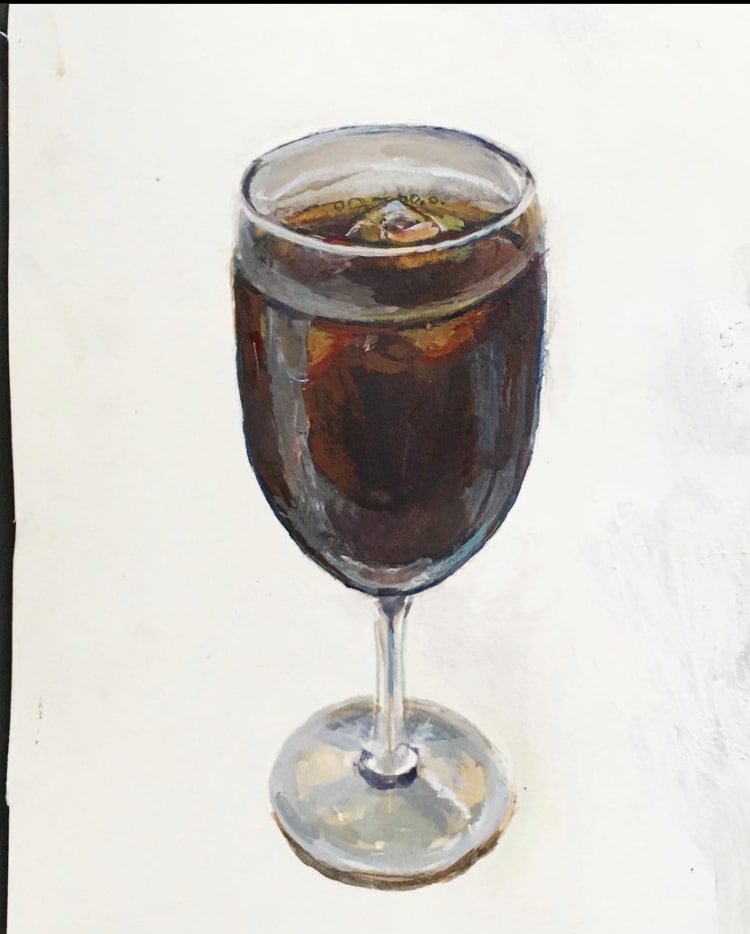 絵の具でドリンク描きます アナログで表現するあたたかいタッチ イメージ3
