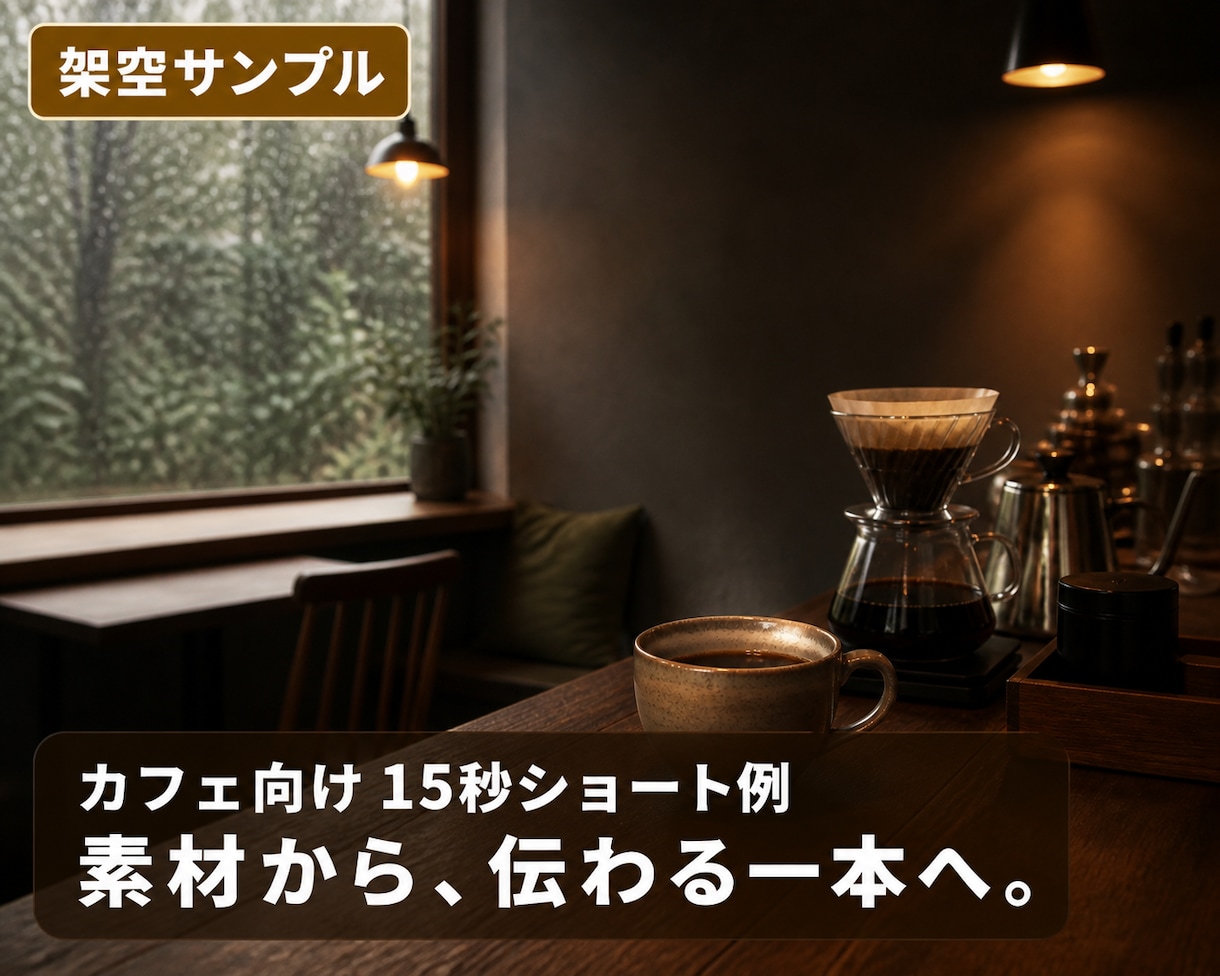 素材を送るだけ！店舗PRショート動画を作ります 台本不要｜つかみ2秒を3案・投稿文付き・初稿24時間 イメージ2