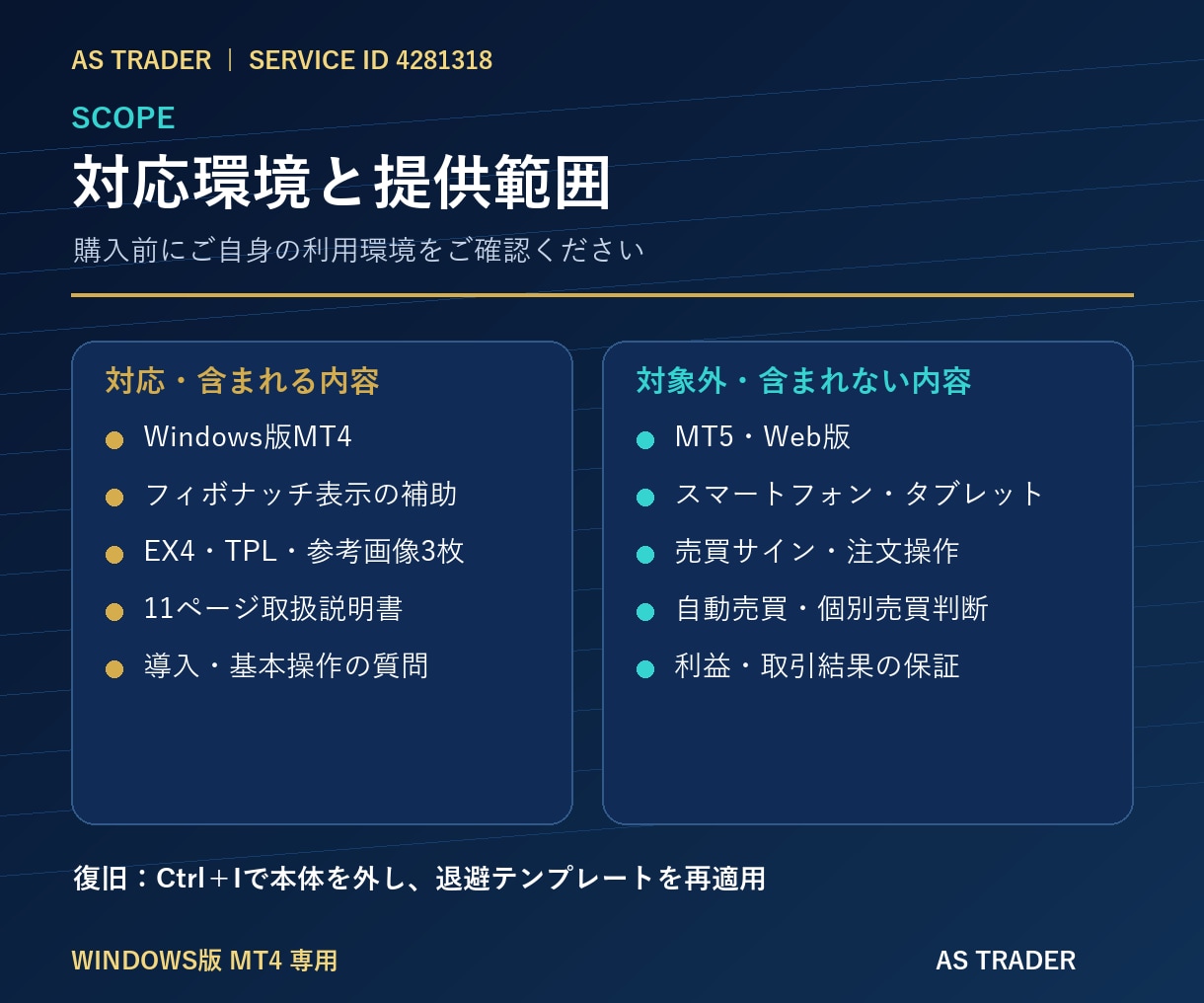 MT4にフィボナッチを自動描画します Windows版MT4専用｜フィボナッチ表示・導入PDF付 イメージ8