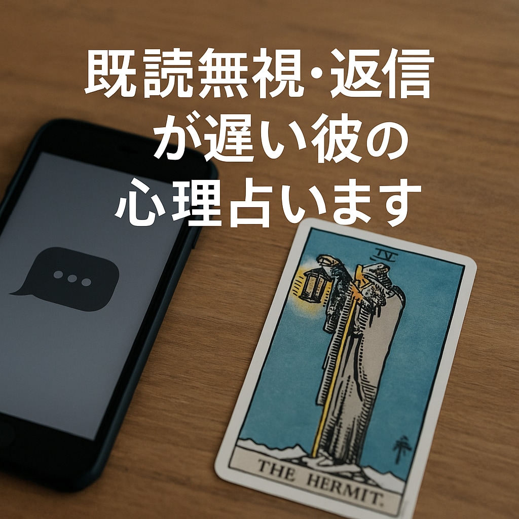 既読無視・返信が遅い彼の心理と次の一手を占います 返事がない夜、眠れぬ心に寄り添います イメージ1