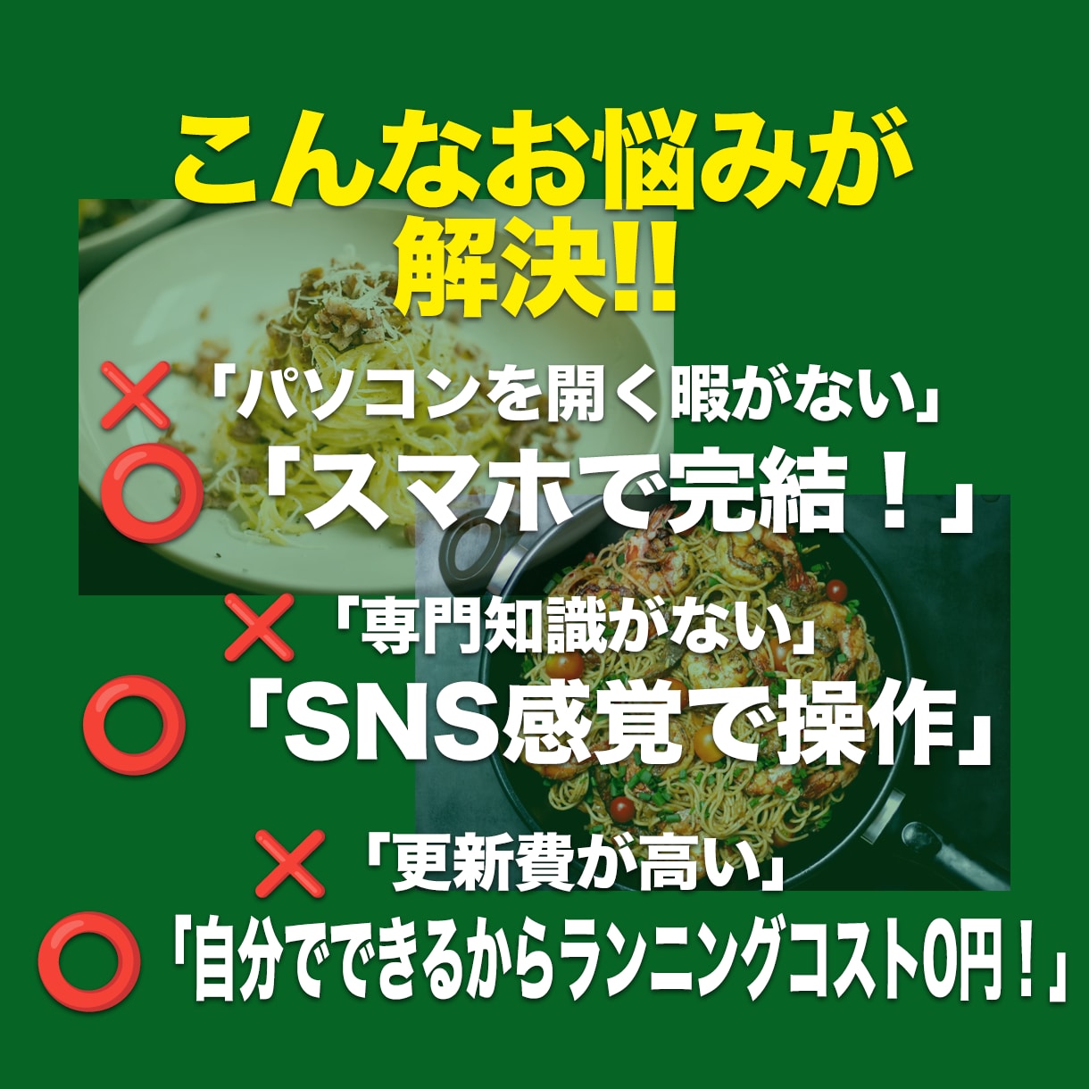 スマホで3分！イタリアン店舗ホームページ作ります スマホで簡単アップ！あなたのお店だけのWebサイトをご提供 イメージ3