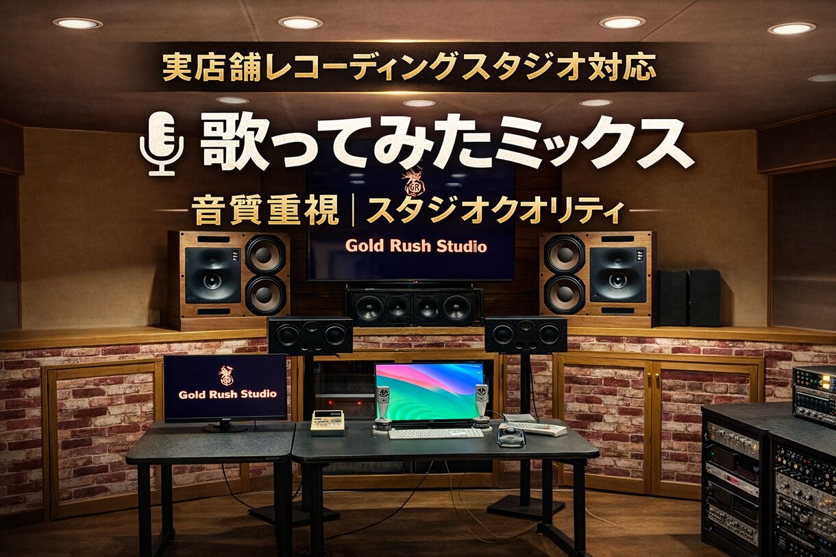 歌ってみたをスタジオ基準で音質重視ミックスします 実店舗レコーディングスタジオ環境で高音質ボーカルミックス イメージ1