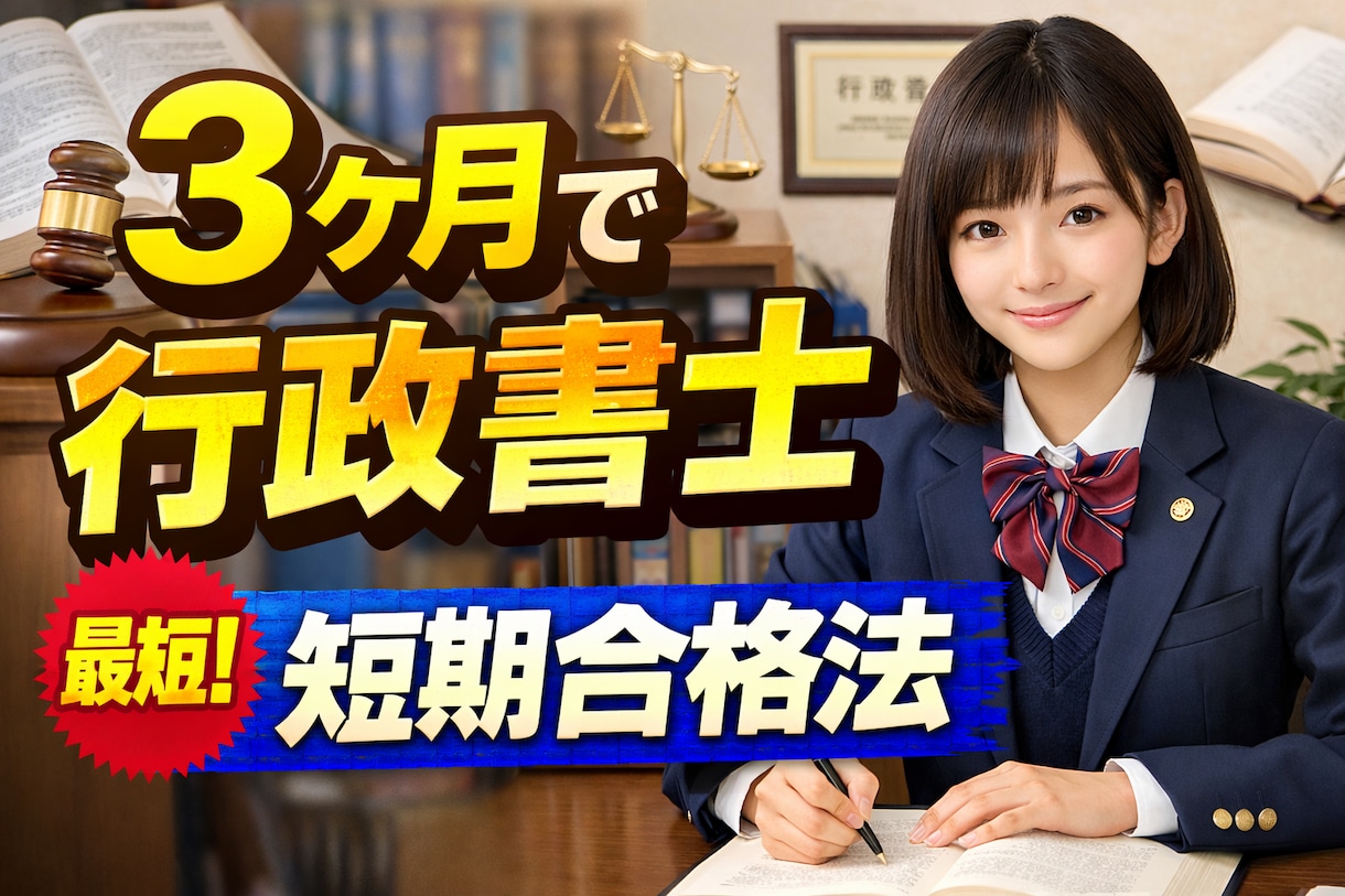 行政書士に受かるシンプルな勉強教えます 大学生が3か月で行政書士に合格した方法、相談等受けつけます。 イメージ1