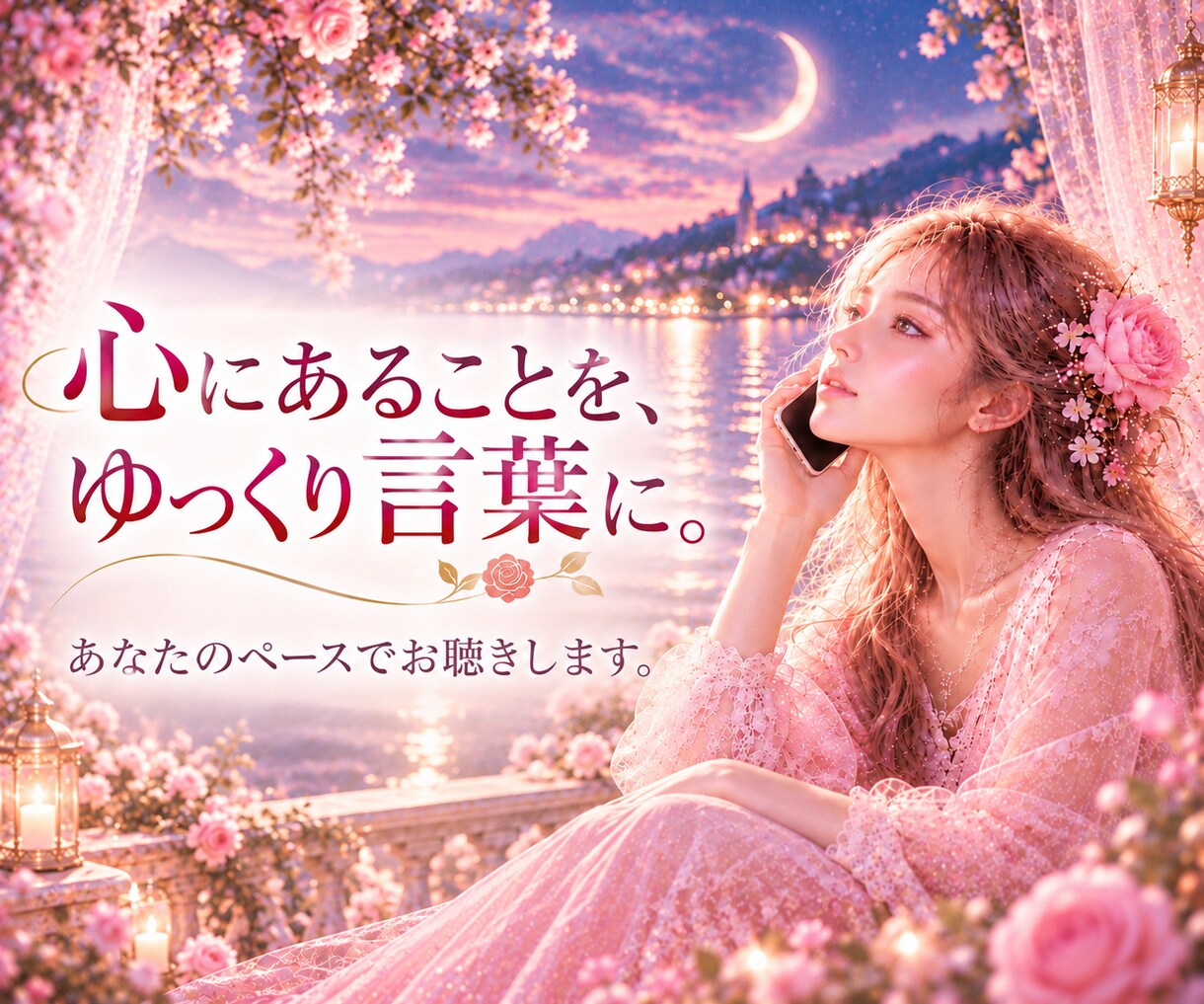 考えすぎて眠れない夜のお話をお聴きします 恋愛・仕事・人間関係、夜にめぐるお気持ちをそのまま話せます イメージ5