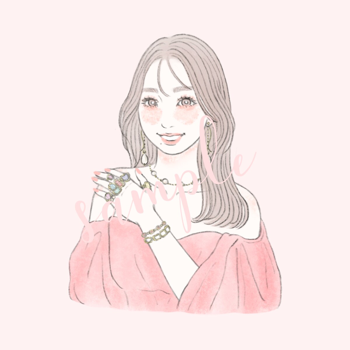 ふんわり可愛いアイコン・似顔絵をお描きします 商用利用OK。お写真がなくてもイメージから制作できます イメージ10