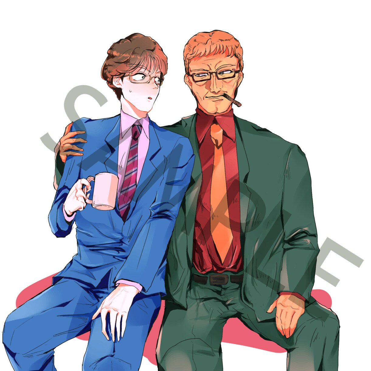 【BL/GL】推しCPイラスト描きます【創作キャラ可能】 イメージ3