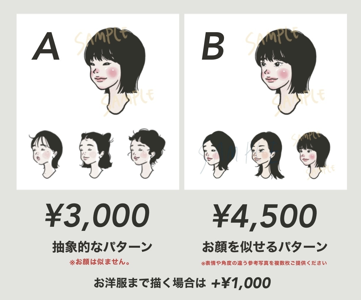 商用利用可能な使いやすい似顔絵を制作します シンプルな線画の似顔絵に、少しだけ個性を足したい方に。 イメージ3