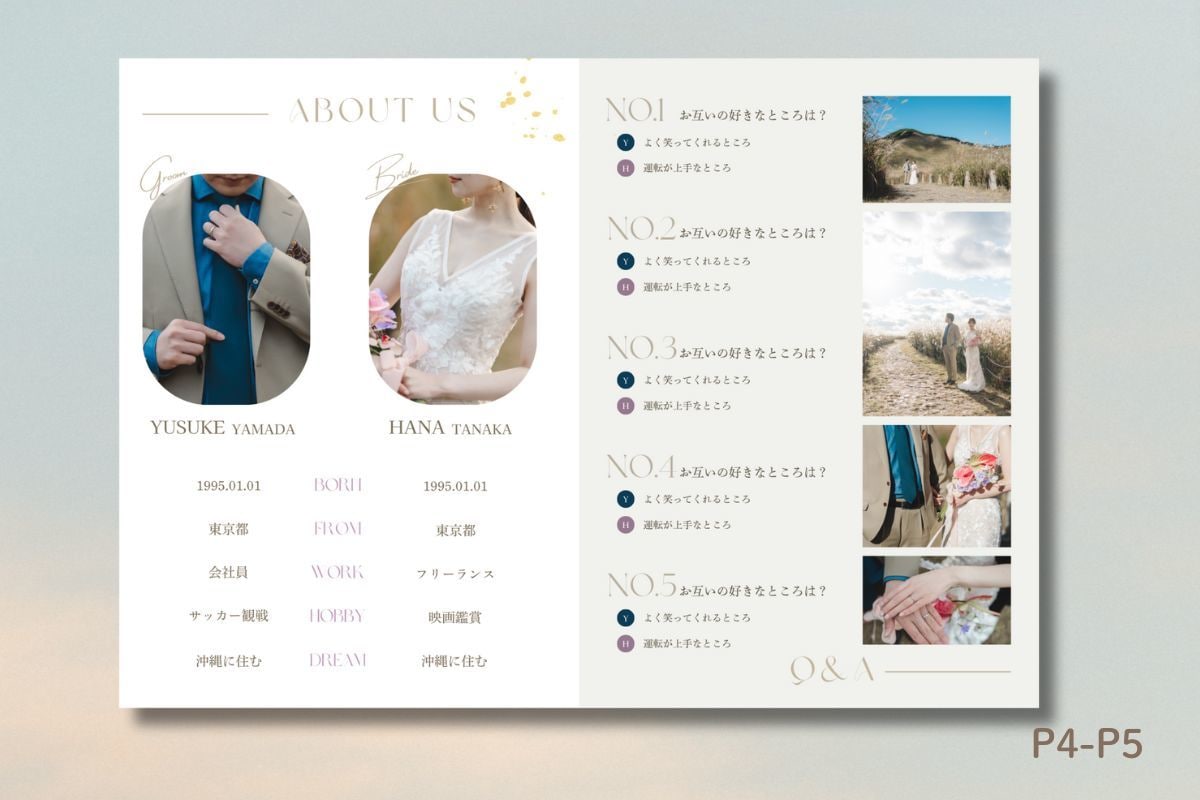 CANVAテンプレート　プロフィールブック作れます 表紙３種類・説明書つきで初心者の方も安心です イメージ4