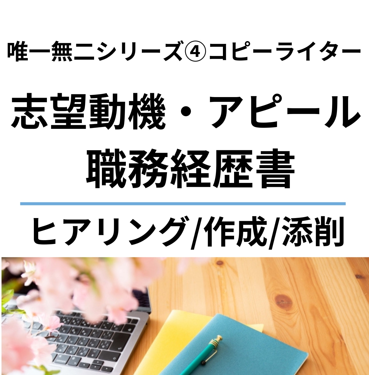 志望理由/アピール文/職務経歴書の添削・作成します コピーライターがあなたを全力でアピールします イメージ1
