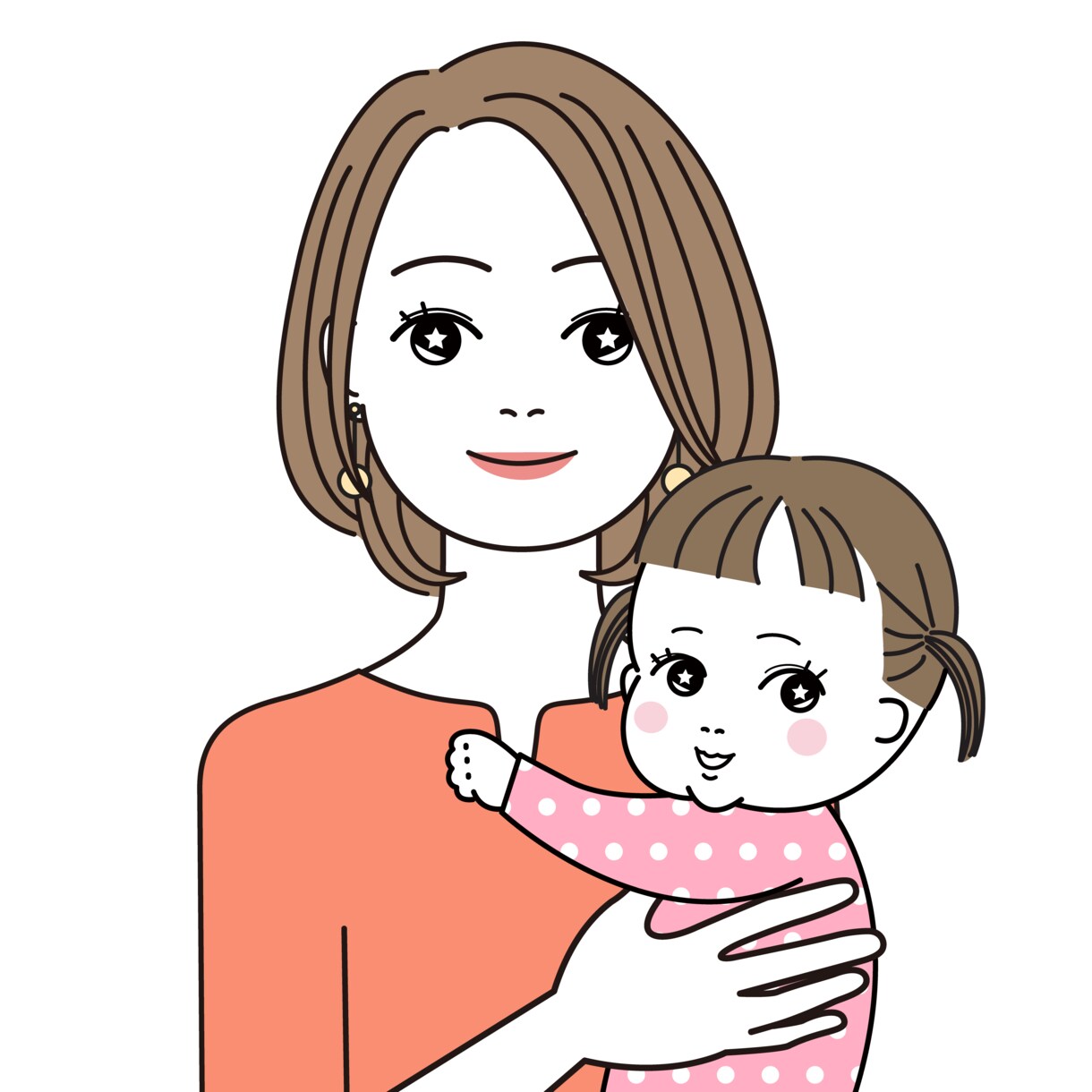 ママとお子様のかわいいアイコンお作りいたします お子様アイコンもお作りいたします！お名前シールに便利！ イメージ1