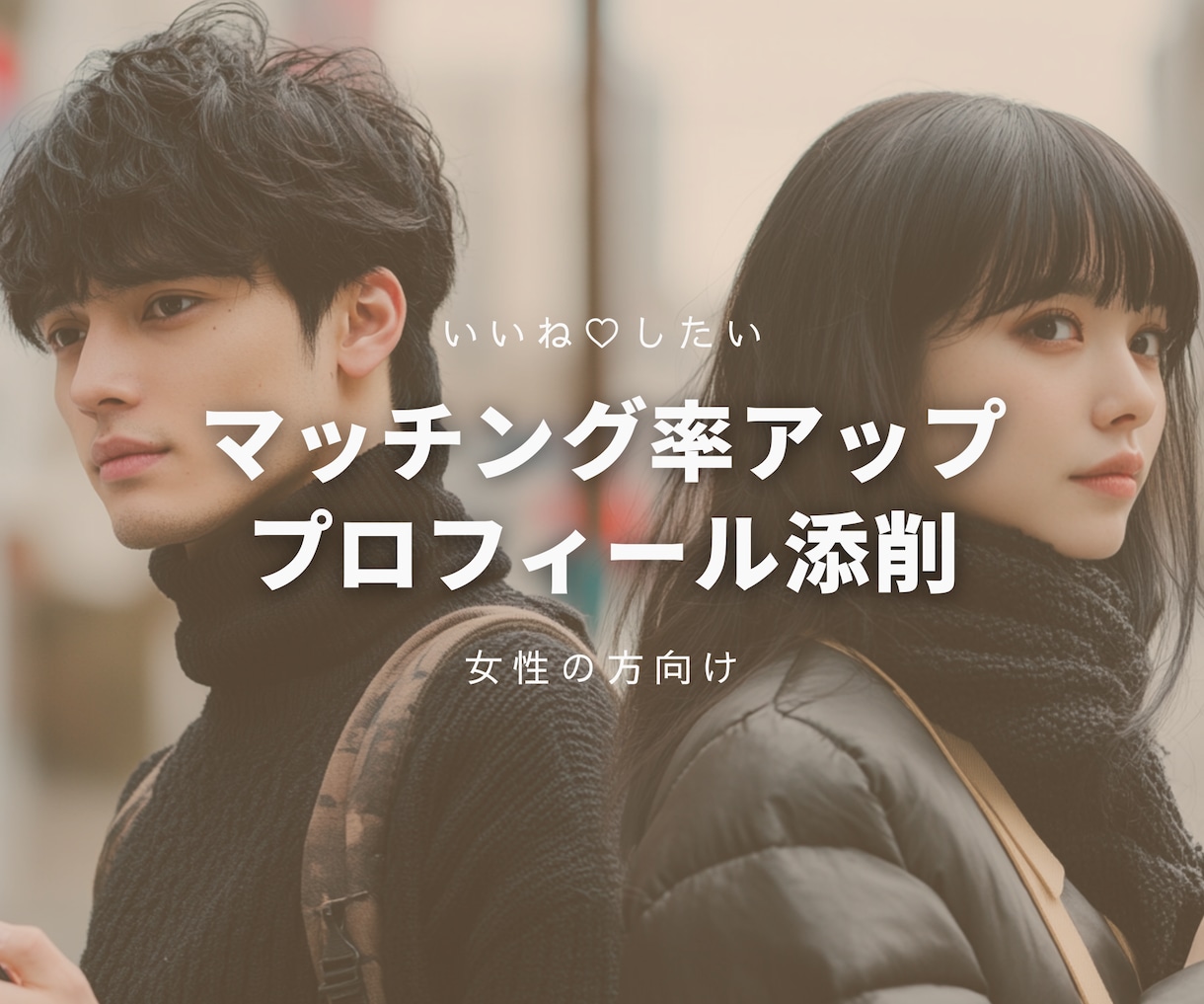 女性向け♡安全にマチアプ楽しむプロフ作ります 心理学に詳しい私が「良い男性」を呼び込めるようアドバイス イメージ1