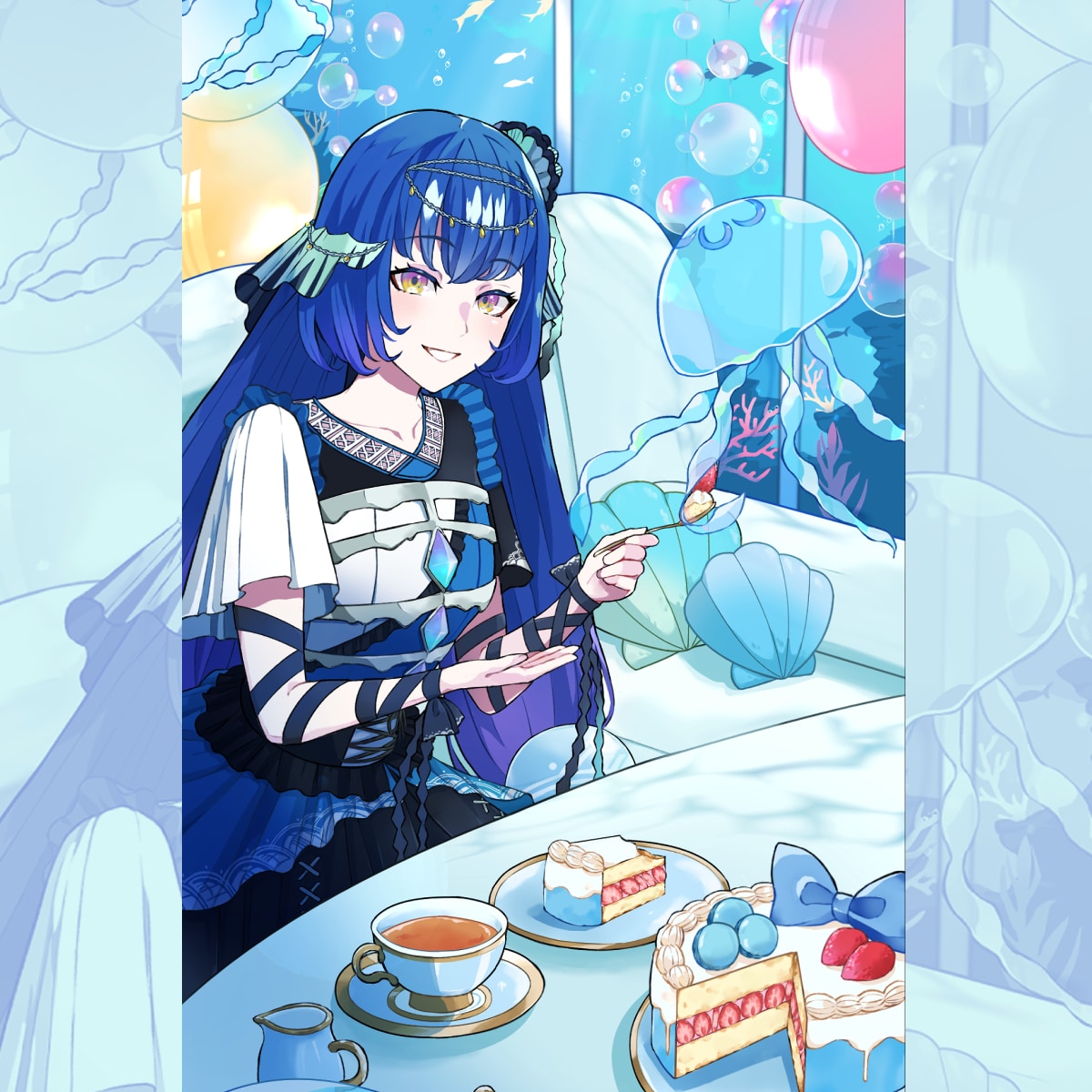 歌ってみた/返礼品/Vライバーへ！一枚絵描きます 背景あり◎商用利用◎等身キャラクター・ミニキャライラスト イメージ6