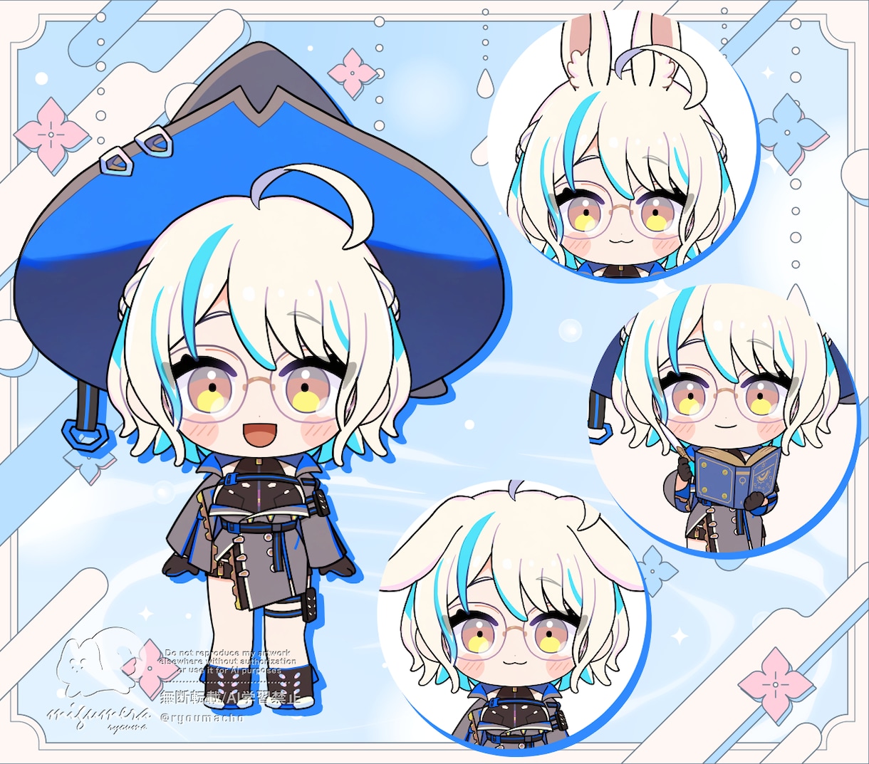 ミニLive2D用パーツ分けイラスト製作します 【商用利用込】ちびキャラをLive2Dで動かしたい方に！ イメージ3