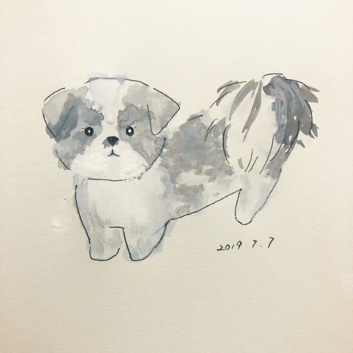 あなたの愛犬のイラストを描きます 大好きなワンちゃん、家族（動物）の思い出は如何ですか？ イメージ1