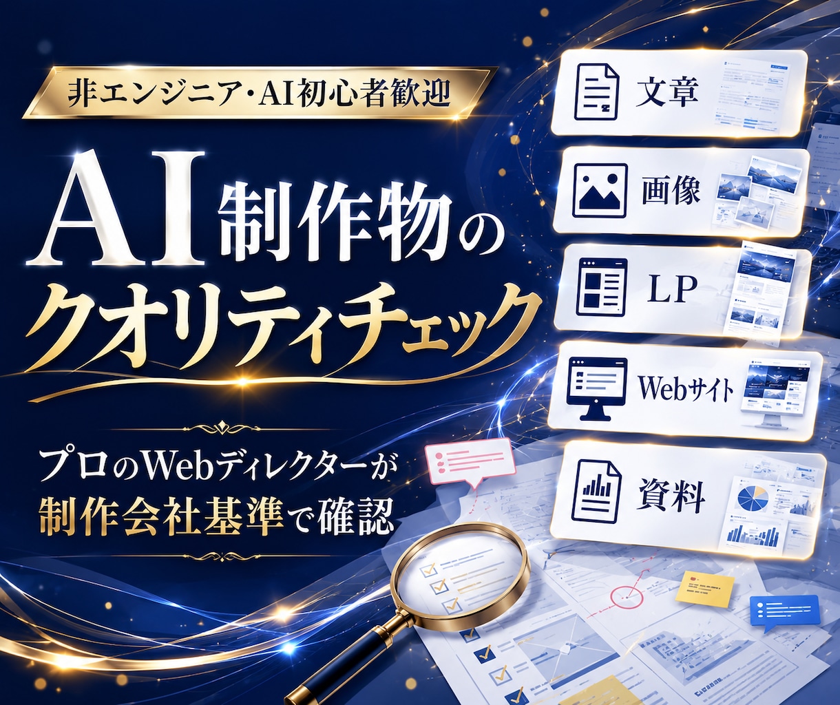 Webディレクターが成果に繋がる制作物か見ます あなたの制作物の構造・設計・デザインをプロ目線でチェック！ イメージ1
