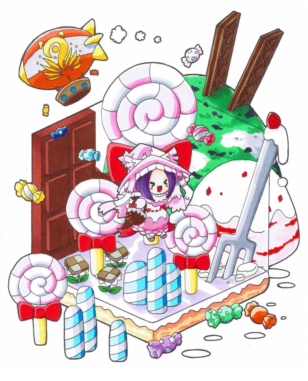 オリジナルキャラクターの箱庭イラスト描きます キャラの世界観を可愛く描きます！ イメージ6