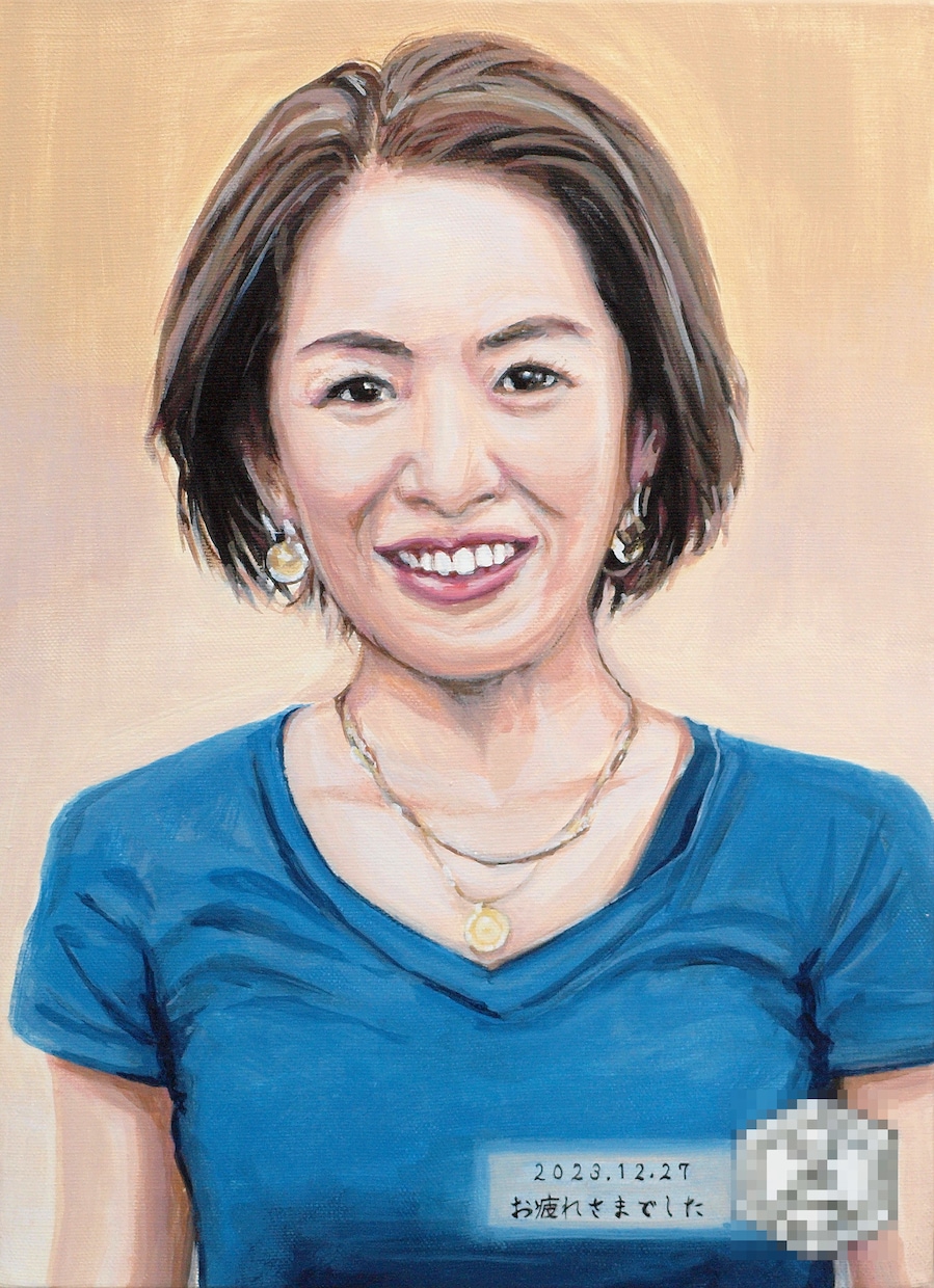 小さな油絵の人物画を描きます 美術をもっと身近に。絵画を飾ったり贈ったりしてみませんか？ イメージ5