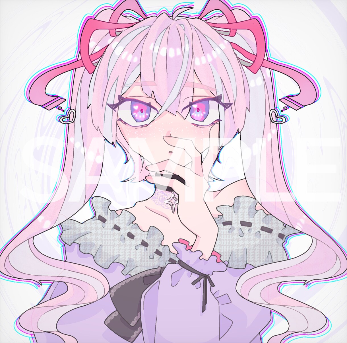 ご依頼キャラクターのイラスト描きます かわいい・キラキラ・地雷系の一枚絵 イメージ5