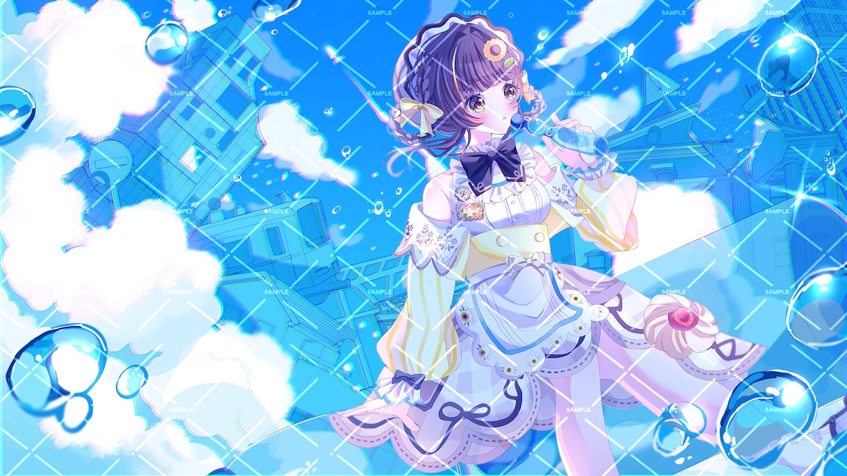 5000円！5名様限定！透明感溢れる一枚絵描きます 嬉しい納品の速さ！歌ってみたなどに可愛いイラストいかがですか イメージ5