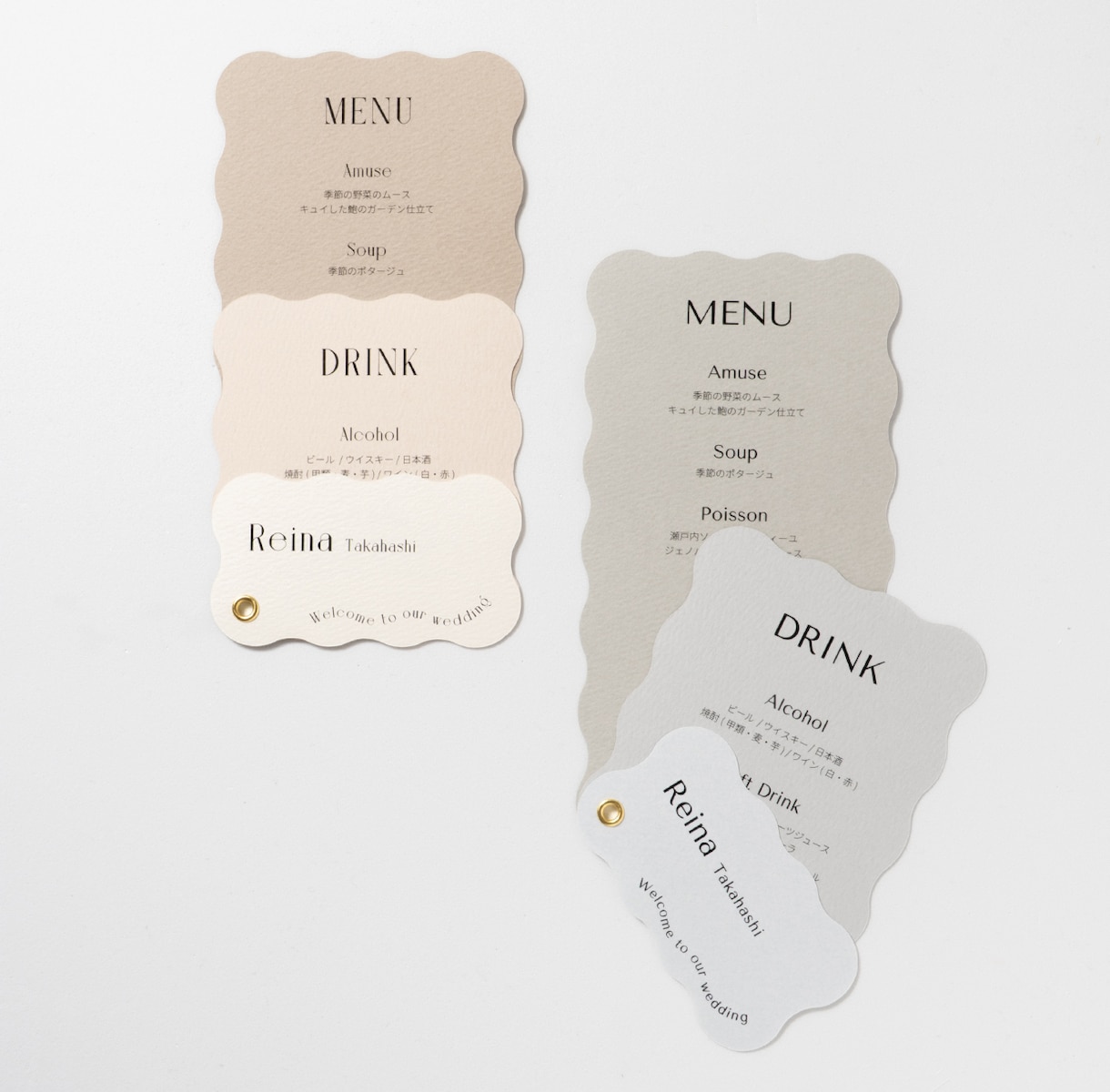 プロ品質✺結婚式ジィール風メニュー表を作ります トレンド×高品質なペーパーアイテムでセンスアップ ⋆* イメージ6